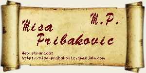 Miša Pribaković vizit kartica